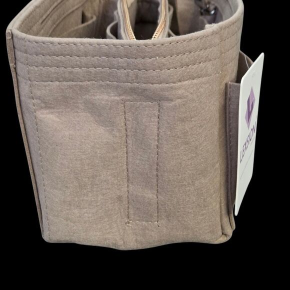 Purse Organizer Insert, Felt Bag Organizer with Metal Zipper, Handbag & Tote ... - Picture 5 of 9